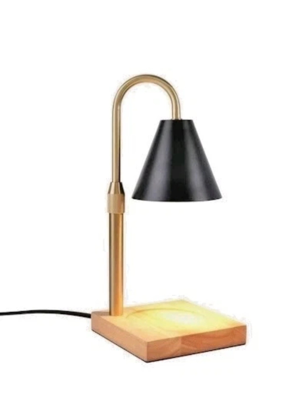 Mikasa Home Accents Adjustable Height Candle Warmer Lamp Black & Gold NEW